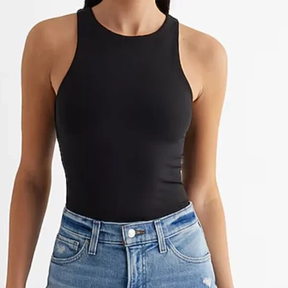 Express Dark Navy Blue Body Contour Tank Top SZ M - NWT - Picture 2 of 8